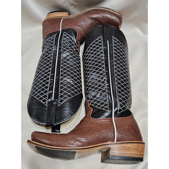 Men's Horse Power Top Hand Collection Shrunken Shoulder 16" Black Top HP9508 11D - Picture 10 of 12